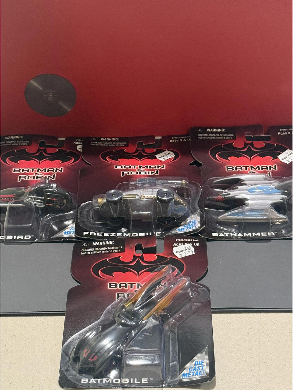 Batman & Robin 1997 Movie Die-Cast Metal Vehicles - Set of 4 - Kenner SEALED